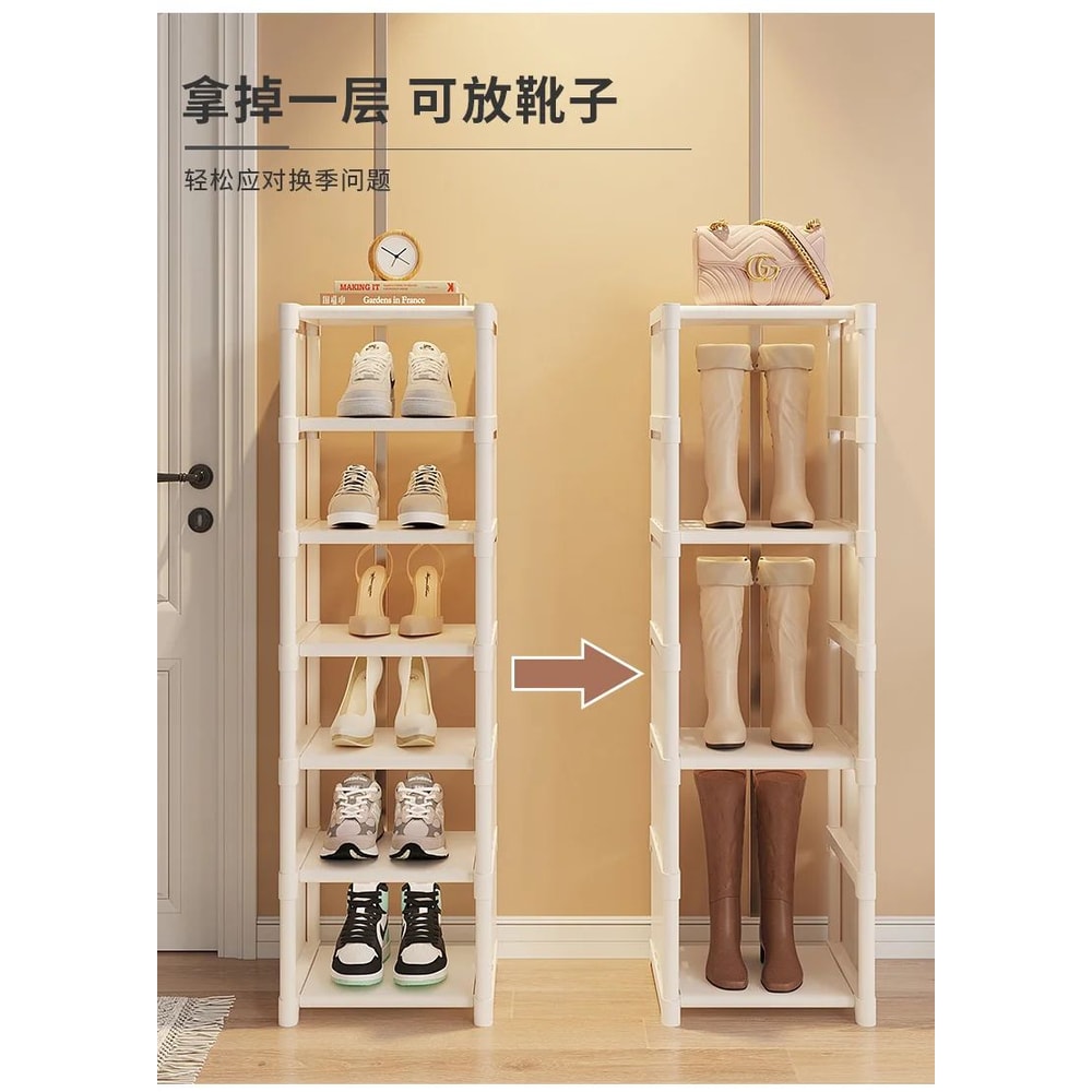 Stackable MultiLevel Shoe Organizer Shelf For Wall Or Corner Adjustable SpaceSaving Shoe Rack Cabin 0