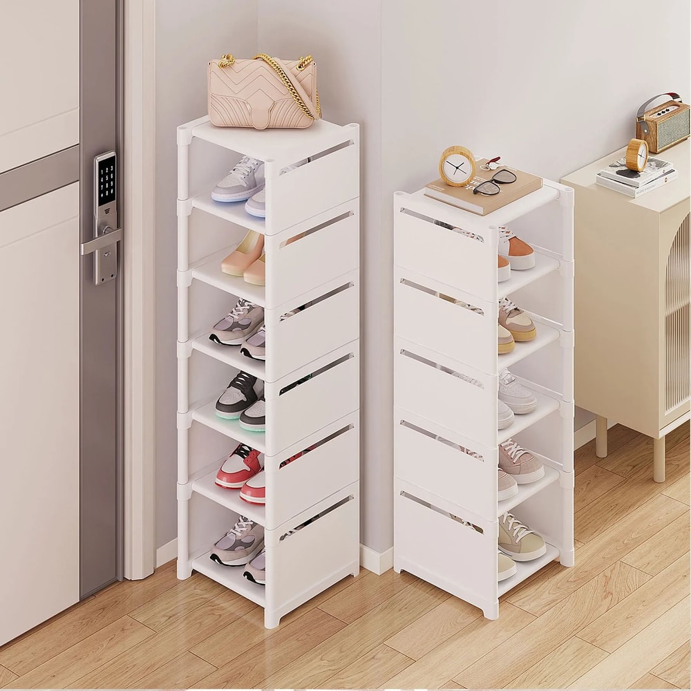 Stackable MultiLevel Shoe Organizer Shelf For Wall Or Corner Adjustable SpaceSaving Shoe Rack Cabin 2