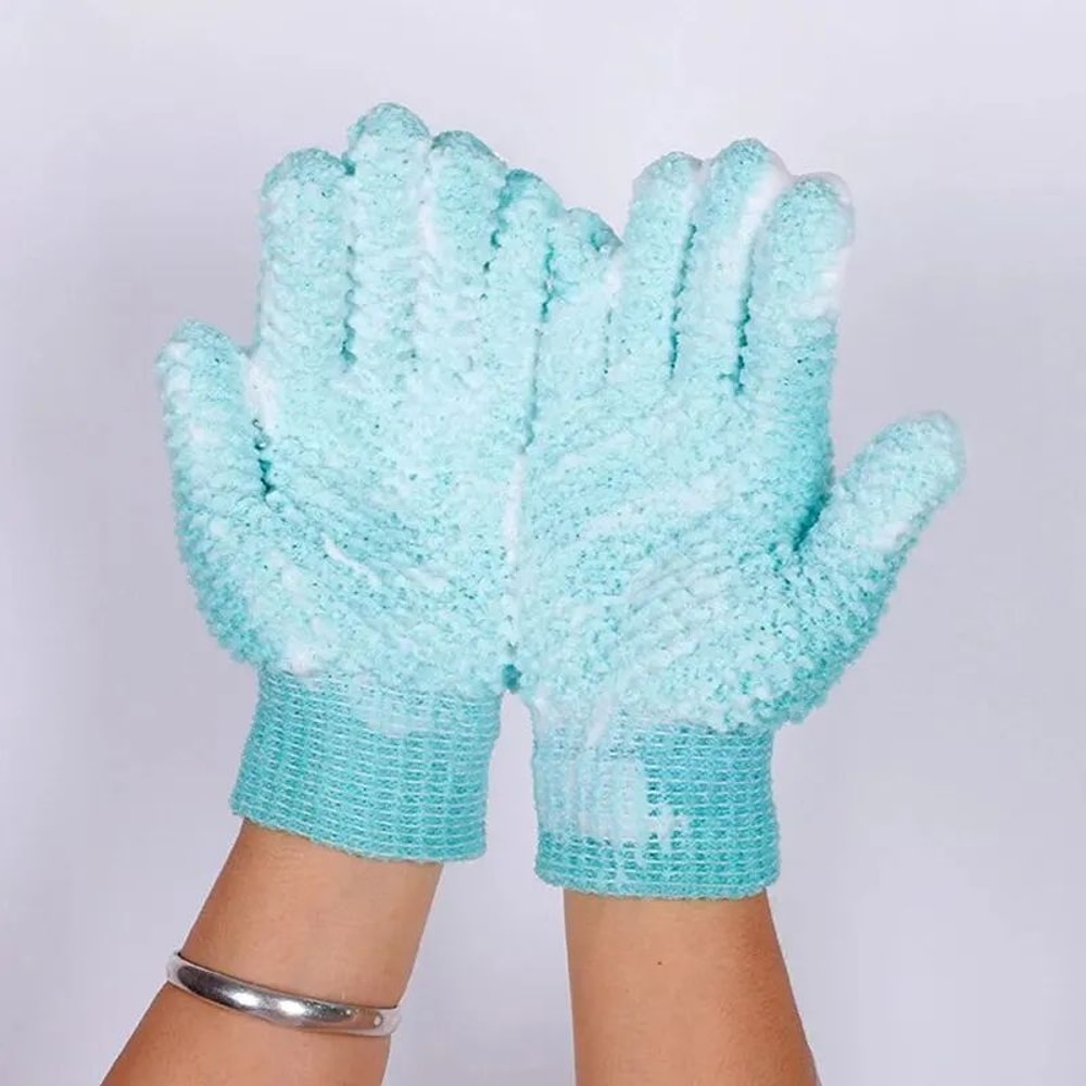 FiveFinger Exfoliating Shower Gloves Scrubbing Towel For Deep Clean Body Polish Frosted Bath Mitts 4