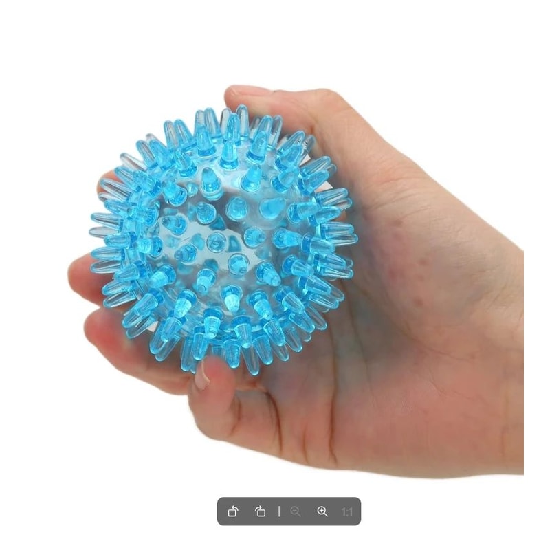 Spiky Massage Stress Ball For Hand Wrist Therapy Soft Hollow Grip Strength Recovery Ball For Exerc 4