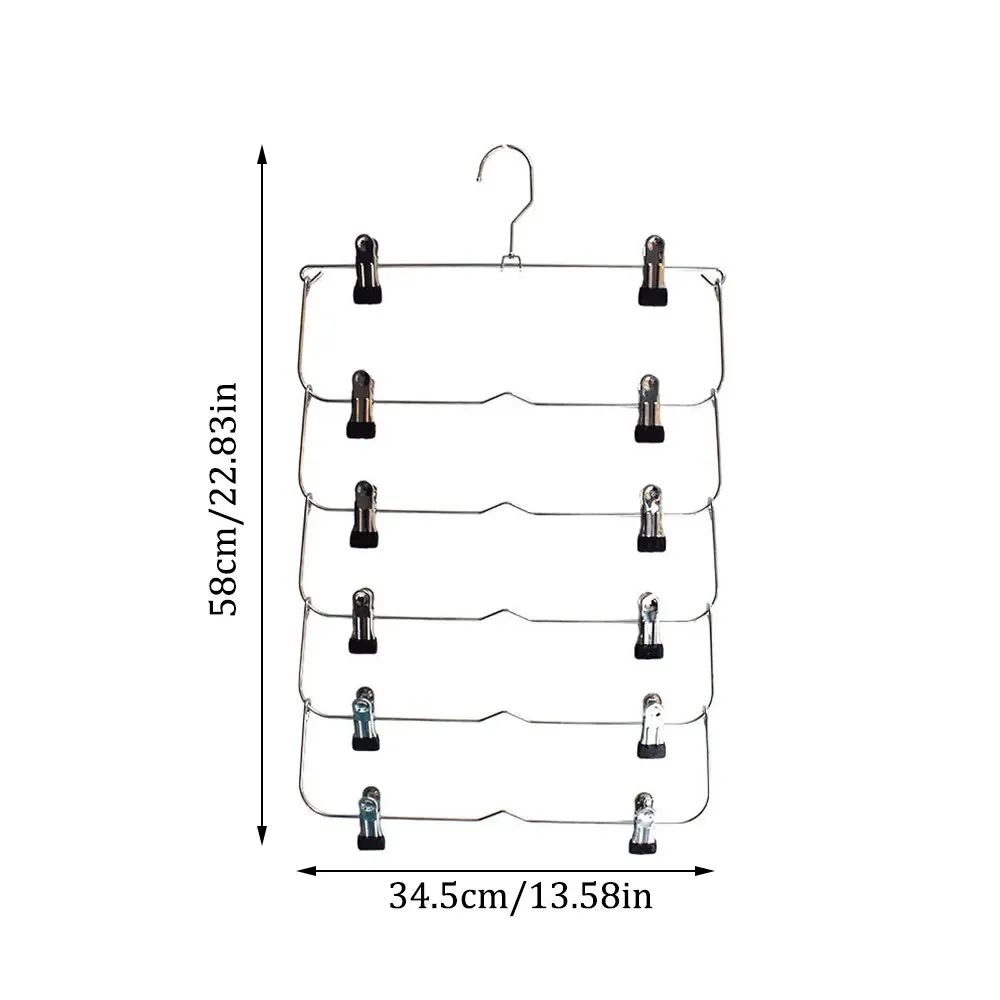 Foldable MultiLayer Pants Hanger Rack AntiSlip Seamless Closet Organizer For Trousers Skirts Wardr