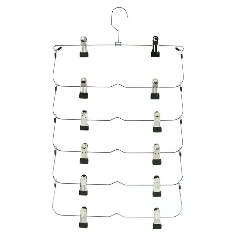 Foldable MultiLayer Pants Hanger Rack AntiSlip Seamless Closet Organizer For Trousers Skirts Wardr
