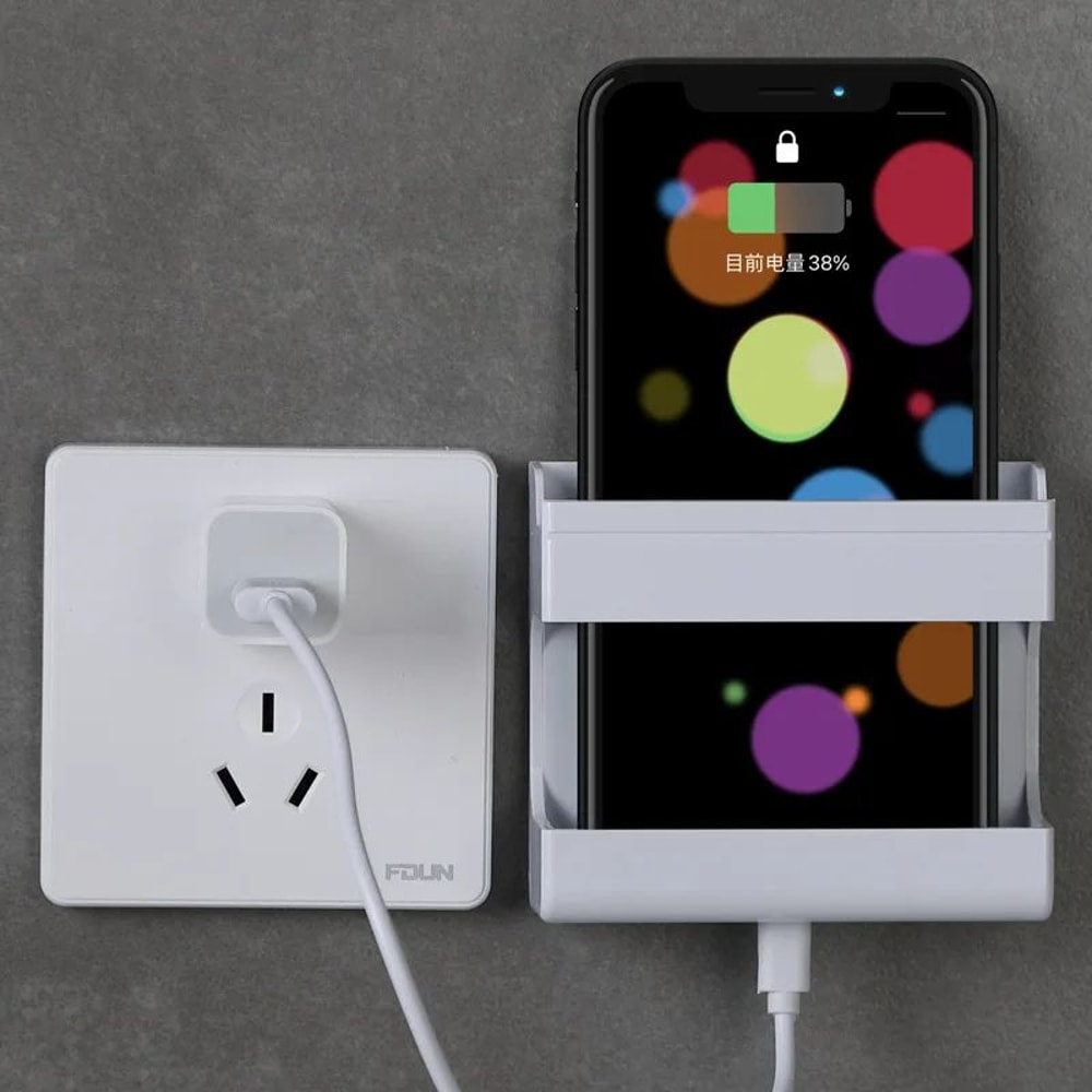 WallMounted Remote Control Holder Phone Organizer MultiFunctional Storage Rack For Home Bedroom Of 1