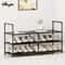 3Tier Wide Metal Shoe Rack Organizer With Dustproof Fabric Shelves For Closet Entryway Dorm Small 0