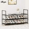 3Tier Wide Metal Shoe Rack Organizer With Dustproof Fabric Shelves For Closet Entryway Dorm Small 0