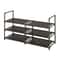 3Tier Wide Metal Shoe Rack Organizer With Dustproof Fabric Shelves For Closet Entryway Dorm Small 6