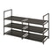 3Tier Wide Metal Shoe Rack Organizer With Dustproof Fabric Shelves For Closet Entryway Dorm Small 6