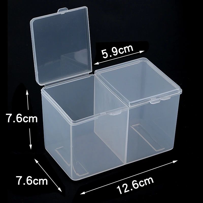 Clear Makeup Storage Box With Lid 2Grid Dustproof Cosmetic Organizer For Skincare Vanity Countertop 1