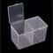 Clear Makeup Storage Box With Lid 2Grid Dustproof Cosmetic Organizer For Skincare Vanity Countertop 4