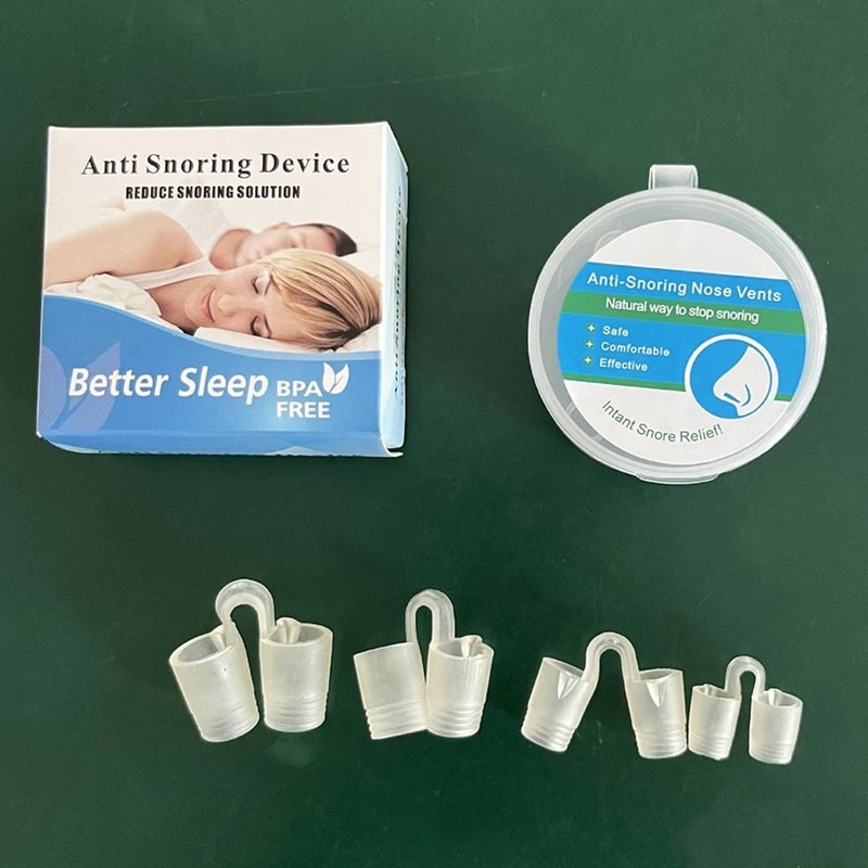 AntiSnoring Nose Clip Set Sleep Aid Device For Easier Breathing Snore Reduction Support Nighttime 6