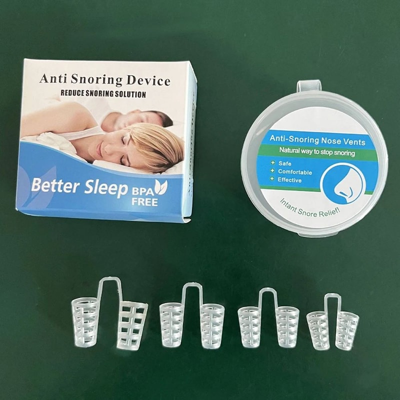 AntiSnoring Nose Clip Set Sleep Aid Device For Easier Breathing Snore Reduction Support Nighttime 7