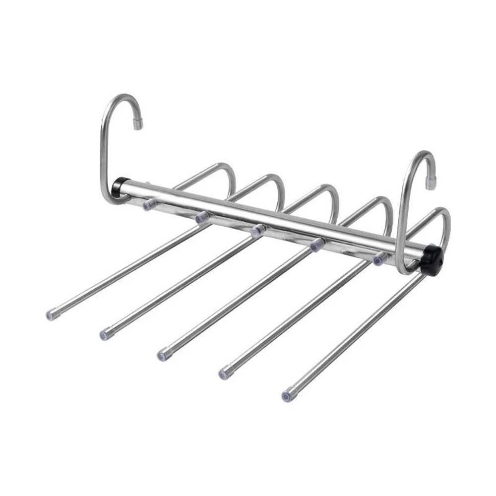 Foldable Stainless Steel Pants Hanger SpaceSaving Trouser Rack With AntiSlip Clips For Closet Wardr 6