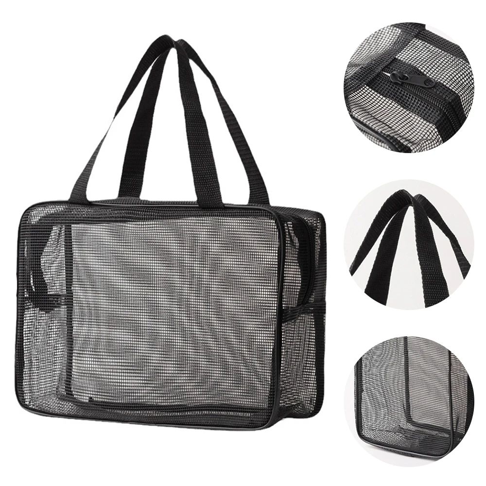 Large Mesh Bath Organizer Bag Waterproof QuickDry Toiletry Storage With Drainage For Travel Gym Hot 2