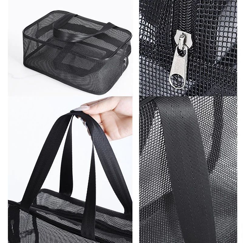 Large Mesh Bath Organizer Bag Waterproof QuickDry Toiletry Storage With Drainage For Travel Gym Hot 5