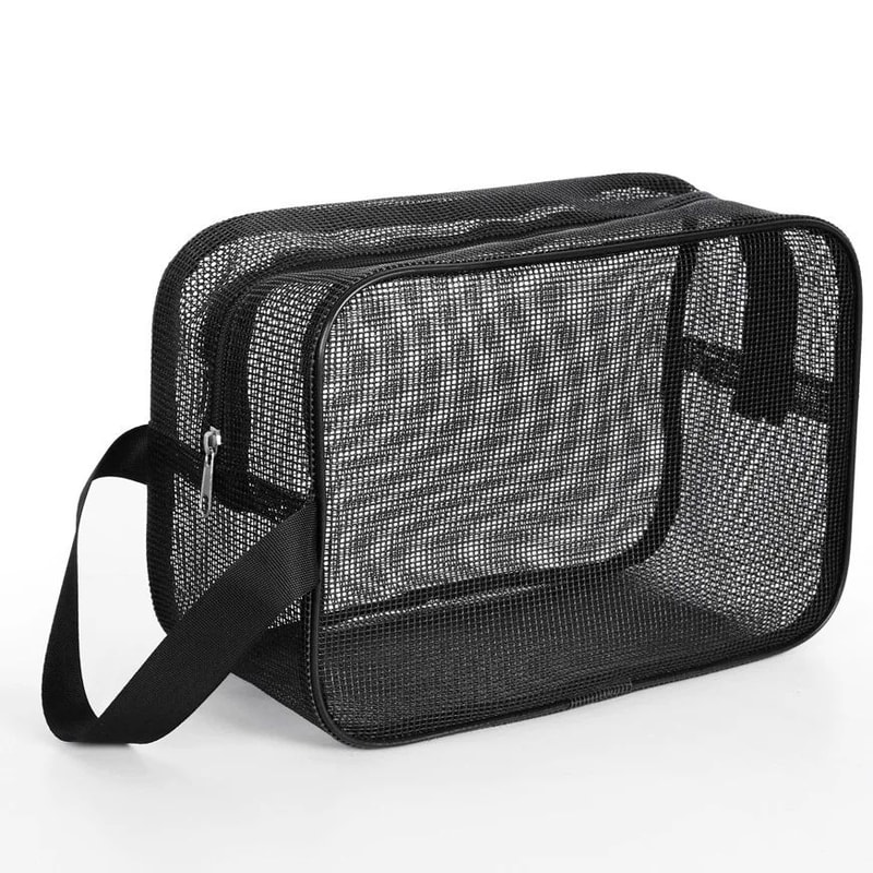 Large Mesh Bath Organizer Bag Waterproof QuickDry Toiletry Storage With Drainage For Travel Gym Hot 7
