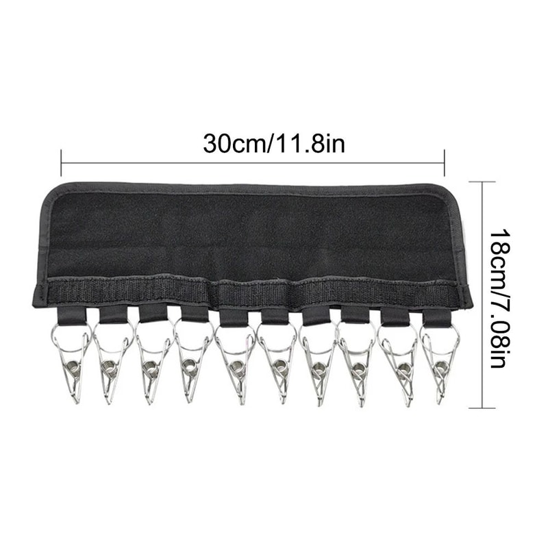 8Clip Hat Organizer Hanging Strap With Velcro Stainless Steel Clips NoDrill Vertical Storage For C 4