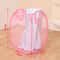 Foldable Mesh Laundry Basket With Handles Portable Breathable Dirty Clothes Hamper For Bedroom Bat 4