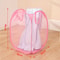 Foldable Mesh Laundry Basket With Handles Portable Breathable Dirty Clothes Hamper For Bedroom Bat 4