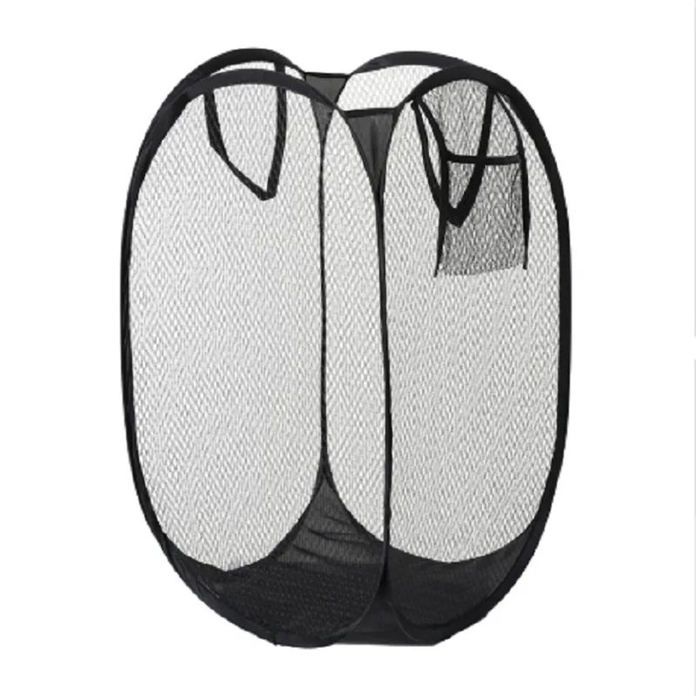 Foldable Mesh Laundry Basket With Handles Portable Breathable Dirty Clothes Hamper For Bedroom Bat 6
