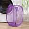 Foldable Mesh Laundry Basket With Handles Portable Breathable Dirty Clothes Hamper For Bedroom Bat 8