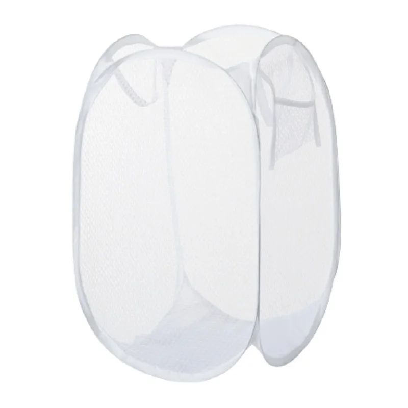 Foldable Mesh Laundry Basket With Handles Portable Breathable Dirty Clothes Hamper For Bedroom Bat 10