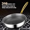 316 Stainless Steel Honeycomb Nonstick Wok Pan Frying Skillet Saucepan For Induction Gas Stove Ste 0