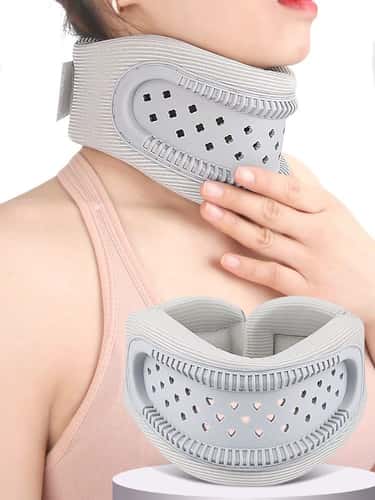 Adjustable Cervical Neck Brace for Posture Correction Forward Head Support Breathable Neck Protector for Daily Use