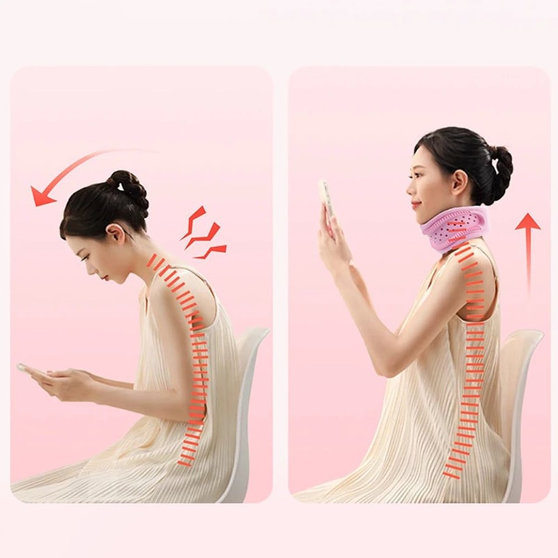 Adjustable Cervical Neck Brace For Posture Correction Forward Head Support Breathable Neck Protecto 1