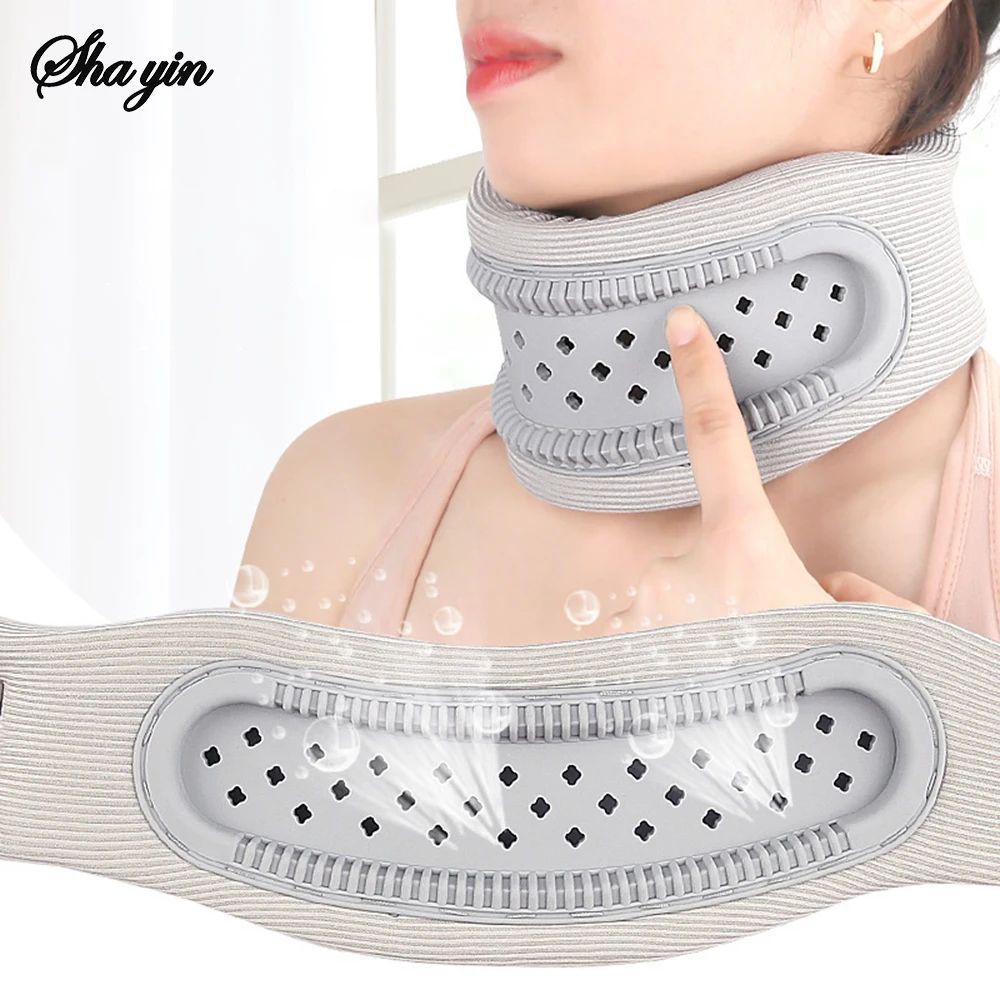 Adjustable Cervical Neck Brace For Posture Correction Forward Head Support Breathable Neck Protecto 4
