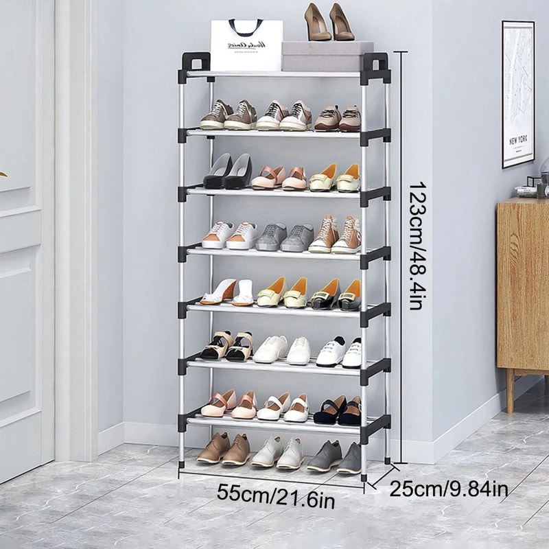 37 Tier Dustproof Shoe Rack Organizer Floor Standing Space Saving Shoe Cabinet For Entryway Doorste 4