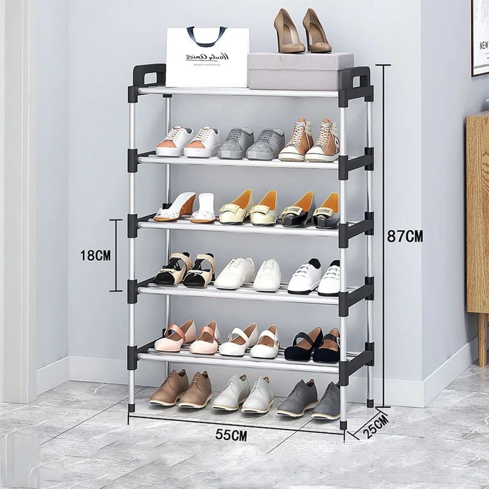 37 Tier Dustproof Shoe Rack Organizer Floor Standing Space Saving Shoe Cabinet For Entryway Doorste 8