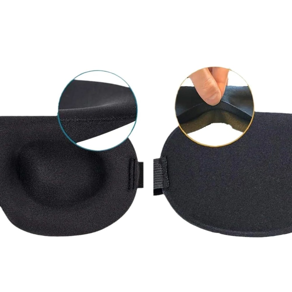 3D Memory Foam Sleep Mask Light Blocking Eye Shade Soft Padded Blindfold For Deep Sleep Travel Naps 1