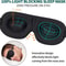 3D Memory Foam Sleep Mask Light Blocking Eye Shade Soft Padded Blindfold For Deep Sleep Travel Naps 3