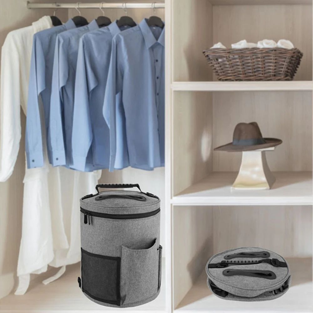 Round Yarn Storage Bag Large Capacity Knitting Organizer Tote For Crochet Needles DIY Craft Supplie 3