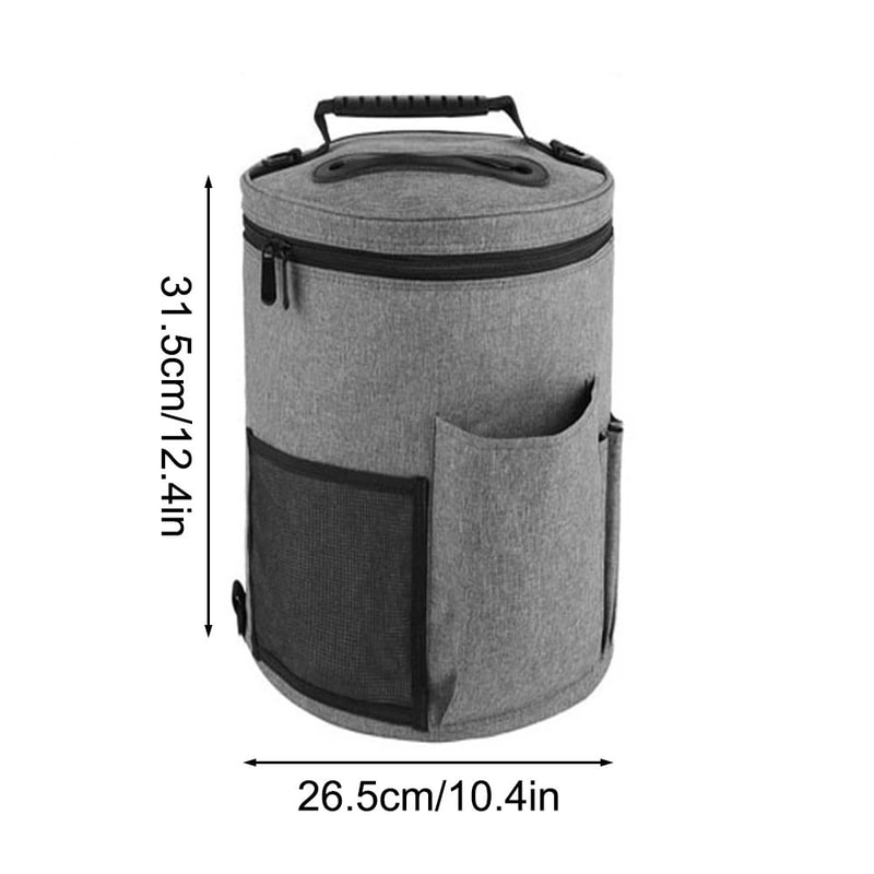 Round Yarn Storage Bag Large Capacity Knitting Organizer Tote For Crochet Needles DIY Craft Supplie 4