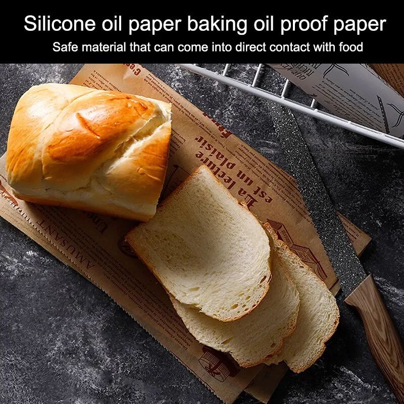 8M Heavy Duty Nonstick Parchment Paper Roll With Slide Cutter Oil Absorbing Baking Paper For Bread 5