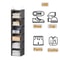 Foldable 6Shelf Hanging Closet Organizer Storage With 2 Hooks For Shoes Caps Clothes Pants Space Sa 0