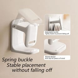 no-drill adjustable basin hook wall mounted abs bathroom storage rack for sink toilet bathtub towel hanger