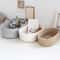 Hand Woven Cotton Rope Storage Basket Boat Shaped Organizer Bin For Toys Cosmetics Office Supplies 1