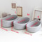 Hand Woven Cotton Rope Storage Basket Boat Shaped Organizer Bin For Toys Cosmetics Office Supplies 4