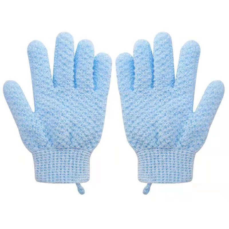 Exfoliating Bath Gloves Five Finger Body Scrub Mitts Deep Cleaning Shower Gloves For Women Men Trav 6