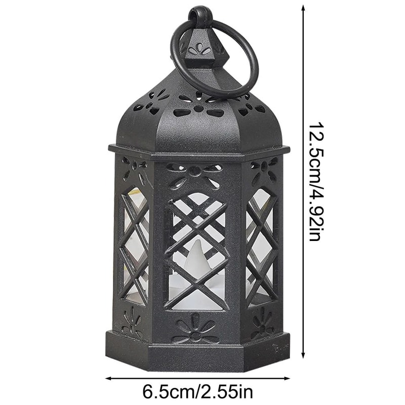 Vintage LED Candle Lantern Flameless Flickering Hanging Light For Indoor Outdoor Garden Party Festi 4