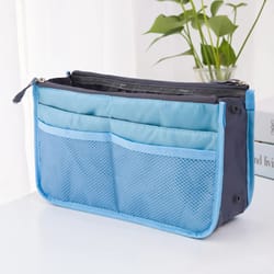 korean folding makeup storage bag large capacity double zipper travel organizer for cosmetics toiletries & accessories