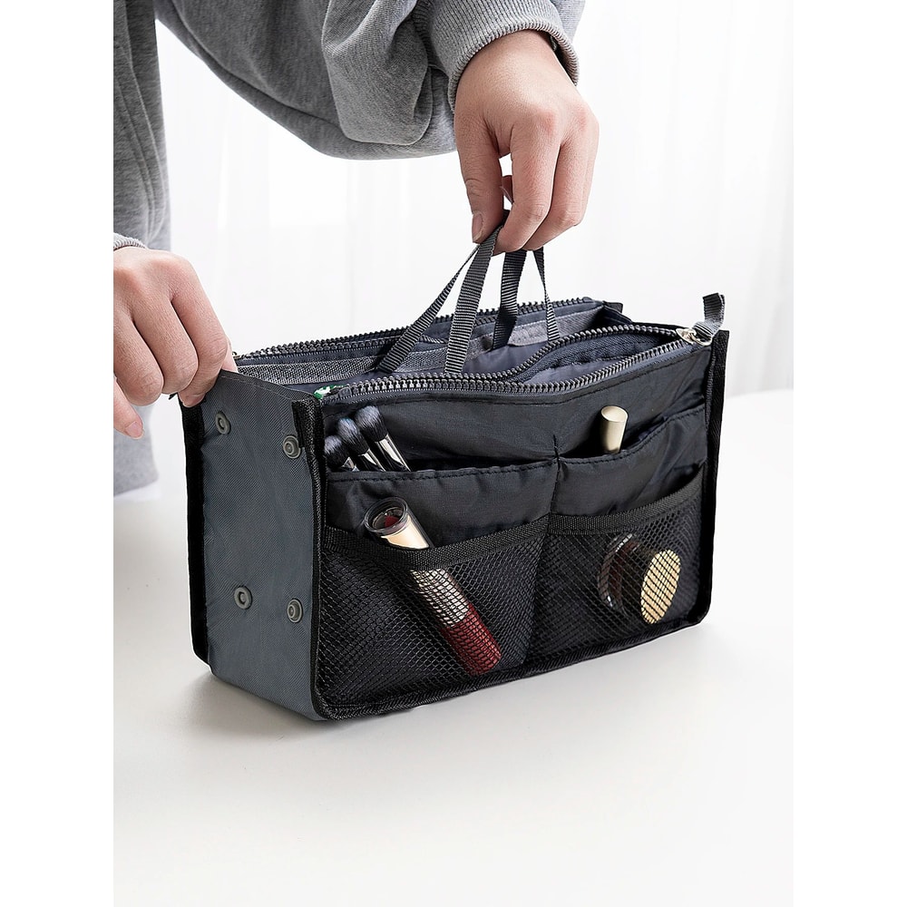 Korean Folding Makeup Storage Bag Large Capacity Double Zipper Travel Organizer For Cosmetics Toile 1