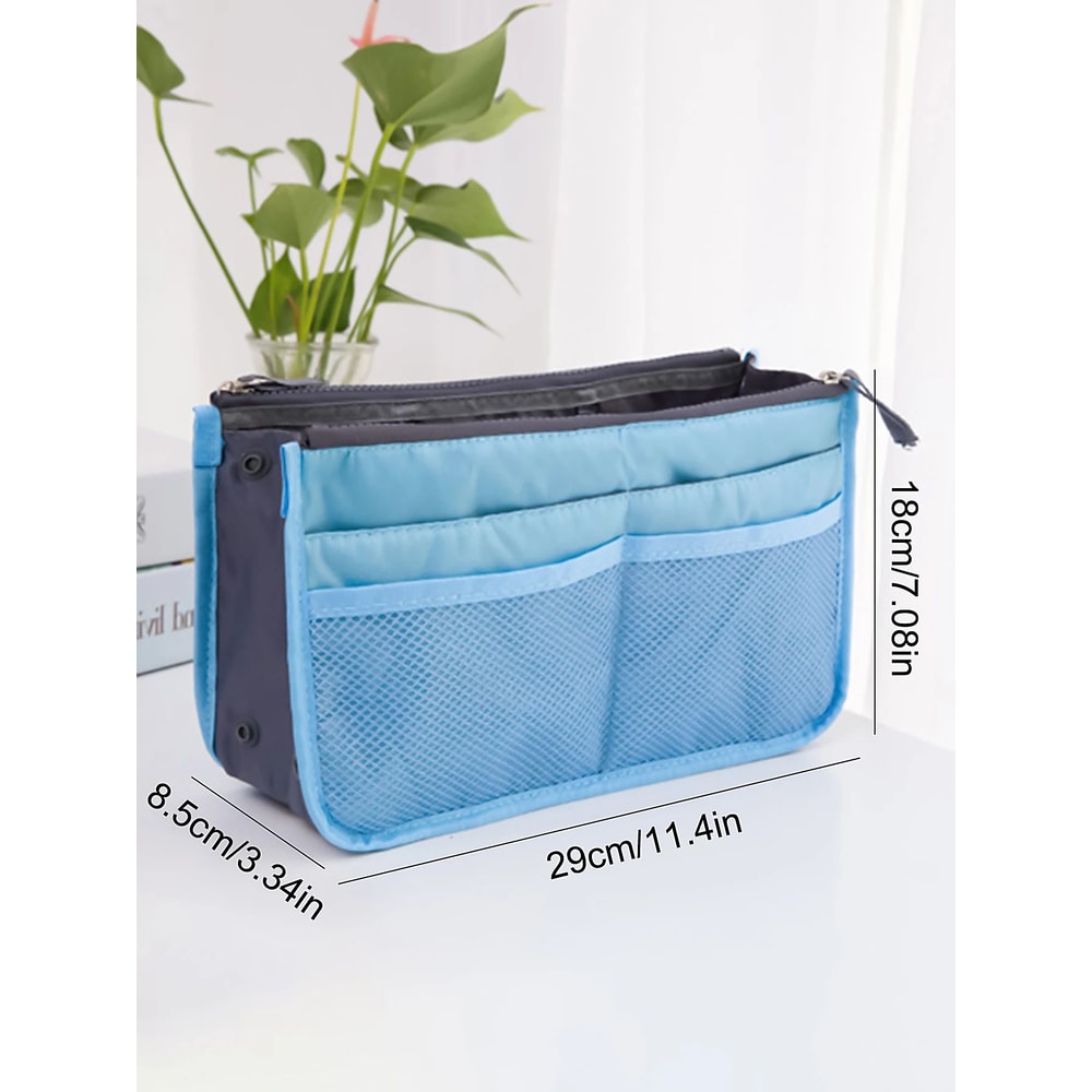 Korean Folding Makeup Storage Bag Large Capacity Double Zipper Travel Organizer For Cosmetics Toile 4