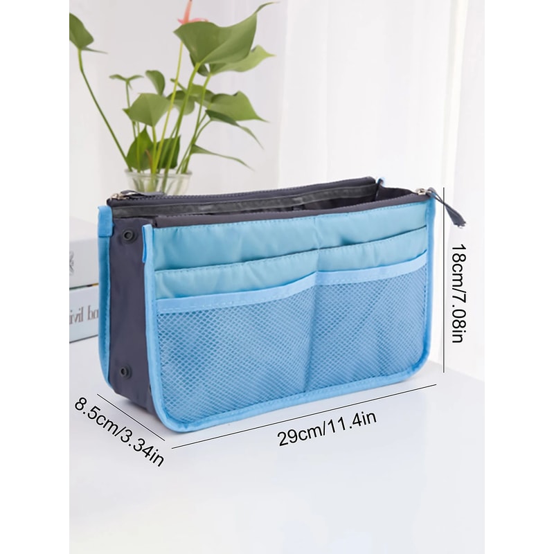 Korean Folding Makeup Storage Bag Large Capacity Double Zipper Travel Organizer For Cosmetics Toile 4