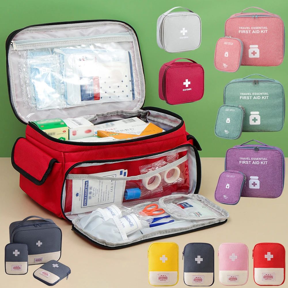 Oxford Cloth First Aid Kit Bag 3Piece Set Large Capacity Portable Medicine Organizer Travel Medical 0