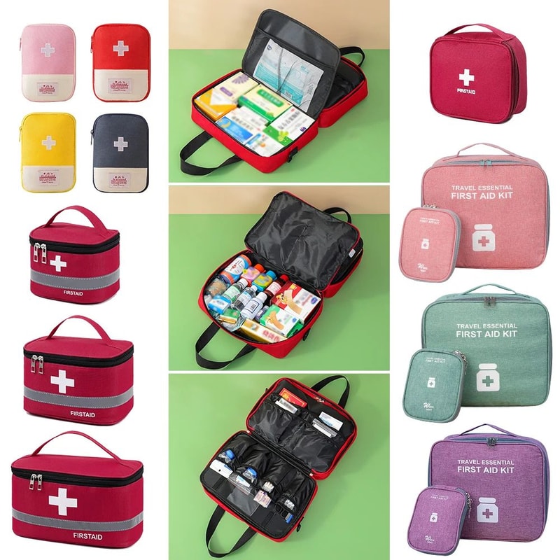 Oxford Cloth First Aid Kit Bag 3Piece Set Large Capacity Portable Medicine Organizer Travel Medical 3