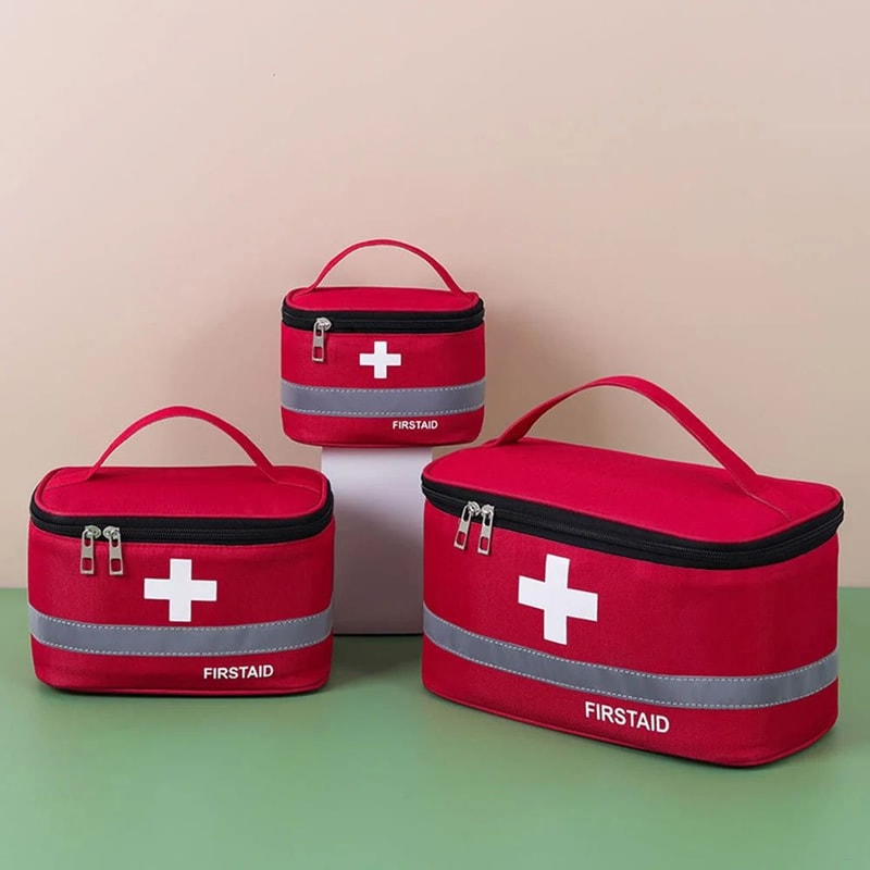 Oxford Cloth First Aid Kit Bag 3Piece Set Large Capacity Portable Medicine Organizer Travel Medical 5