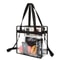 Clear PVC Tote Bag Waterproof Transparent Large Capacity Gym Swim Travel Carryall With Reinforced H 0